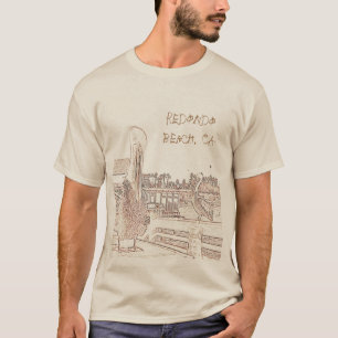 T-Shirt - Pélicans sur la jetée avec emplacement