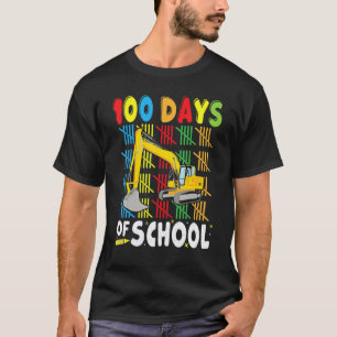 T-shirt Pelleteuse de construction 100 jours d'école Ensei