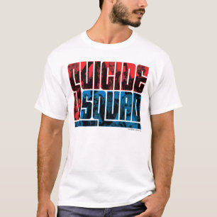 T-shirt Peloton de suicide logo rouge et bleu de  