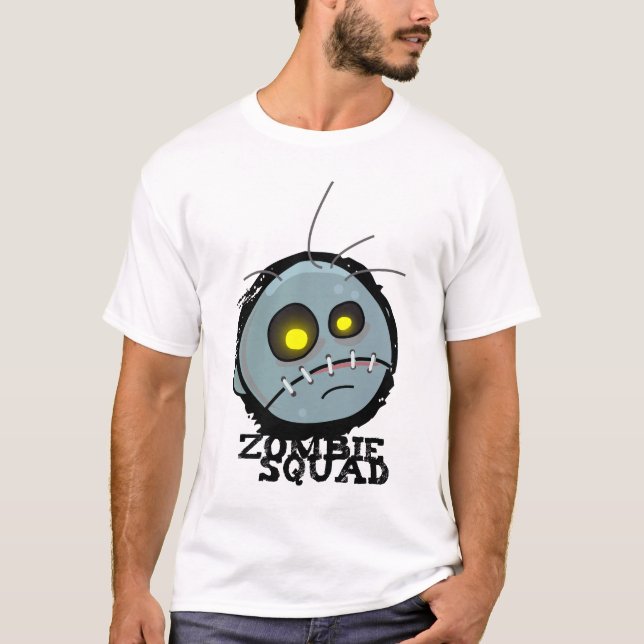 T-shirt Peloton de zombi (blanc) (Devant)