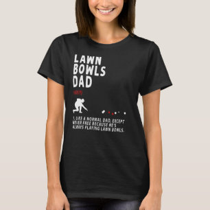 T-shirt Pelouse Bowls Papa Idée Pour La Retraite Homme