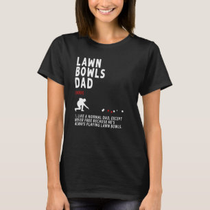 T-shirt Pelouse Bowls Papa Idée Pour La Retraite Homme