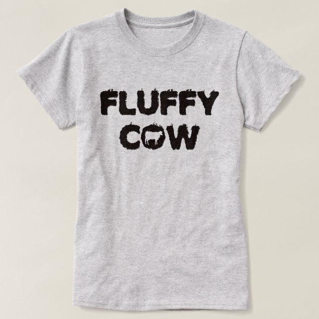 T-shirt pelucheux de vache (Design devant)