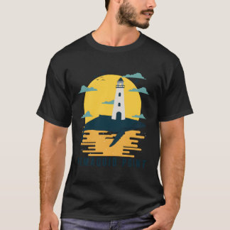 T-shirt Pemaquied Point Lumière Phare Maine Nautique