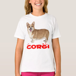 T-shirt Pembroke Welsh Corgi Chien Chien Coquelicot Filles