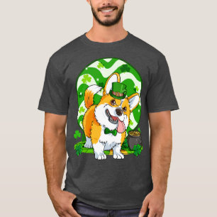 T-shirt Pembroke Welsh Corgi Jour de la Saint Patrick Iris
