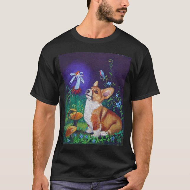 T-shirt Pembroke Welsh Corgi Magic T Shirt (Devant)