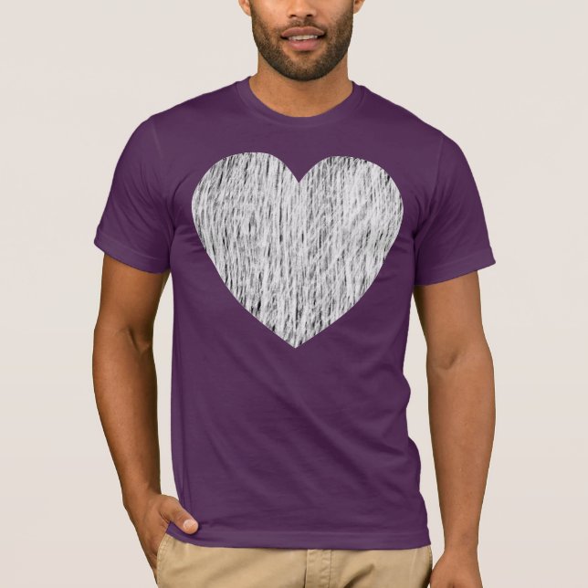 T-shirt Pencé dans - Blanc sur noir (Devant)