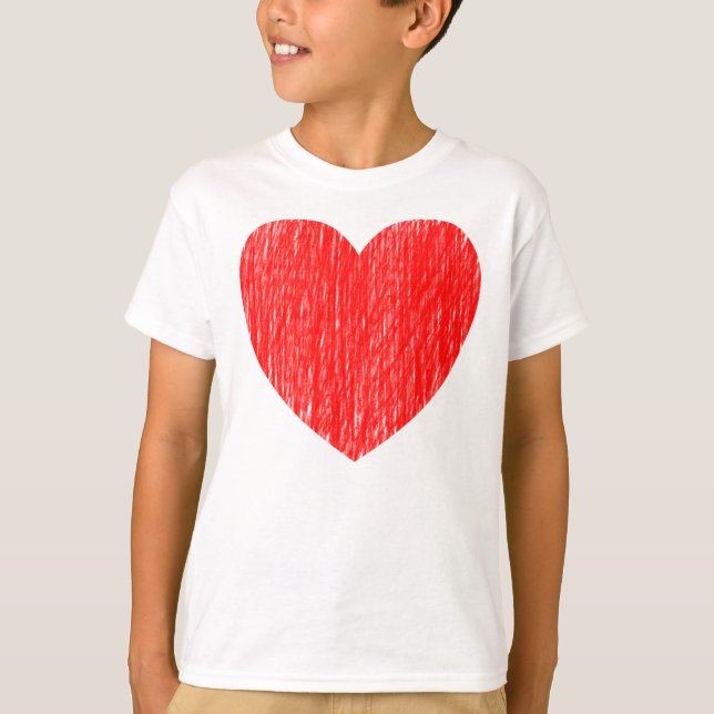 T-shirt Pencé dans - Rouge (Devant)