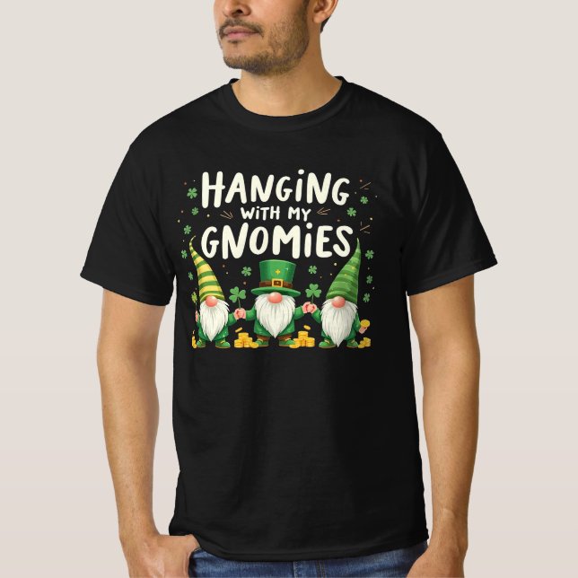 T-shirt pendre avec gnomies drôles st patriks day (Devant)