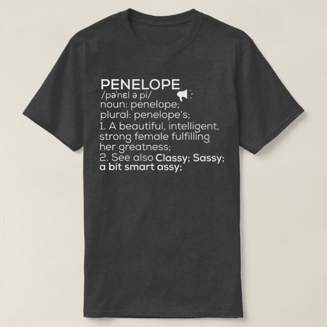 T-shirt Penelope Nom Penelope Définition Penelope Femme (Design devant)