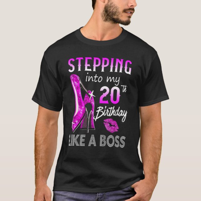 T-shirt Pénétrer Dans Mon 20e Anniversaire Comme Un Patron (Devant)