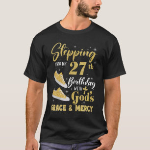 T-shirt Pénétrer Dans Mon 27E Anniversaire Avec Dieux Grac