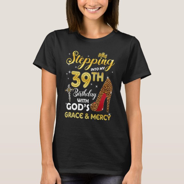 T-shirt Pénétrer Dans Mon 39E Anniversaire Avec Dieux Grac (Devant)