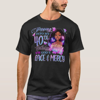 T-shirt Pénétrer dans mon 40e avec la grâce de Dieu Melan