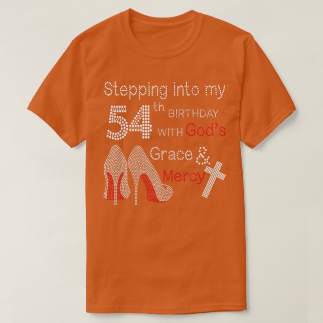 T-shirt Pénétrer Dans Mon 54E Anniversaire Avec Dieux Grac (Design devant)