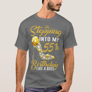T-shirt Pénétrer dans mon 55e anniversaire Comme une couro
