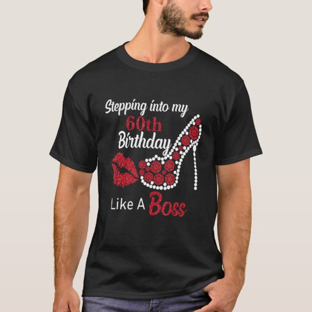 T-shirt Pénétrer Dans Mon 60ème Comme Un Patron Joyeux Ann (Devant)