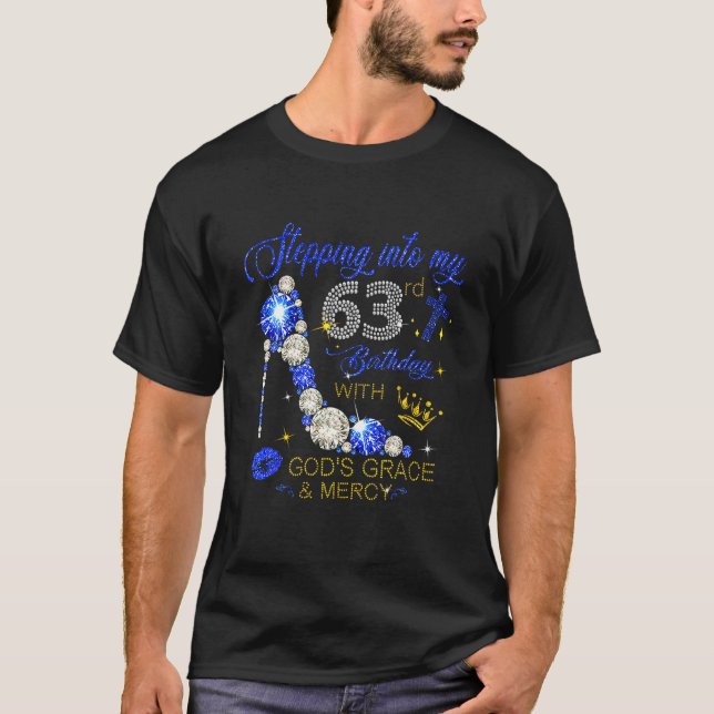T-shirt Pénétrer Dans Mon 63E Anniversaire Avec La Grâce D (Devant)