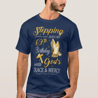 T-shirt Pénétrer Dans Mon 69E Anniversaire Avec Dieux Grac