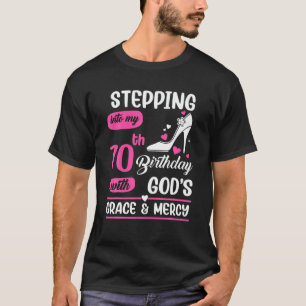 T-shirt Pénétrer Dans Mon 70E Anniversaire Avec La Grâce D