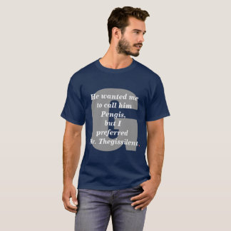 T-shirt Pengis. Édition blanche et bleue rouge