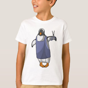 T-shirt Penguin coiffeur avec ciseaux