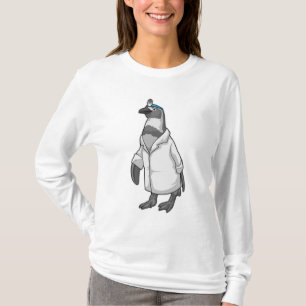 T-shirt Penguin comme docteur avec le manteau du docteur