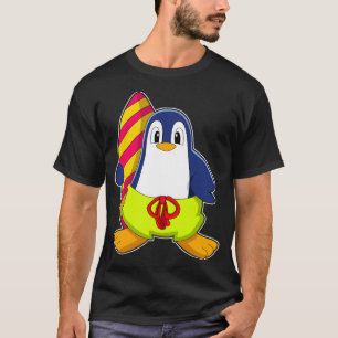 T-shirt Penguin comme surfer avec Surfer