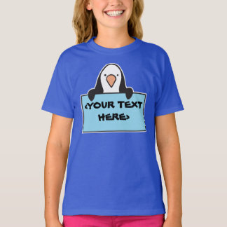 T-SHIRT PENGUIN CUIT AVEC SIGNE PERSONNALISÉ,<YOUR TEXT HE