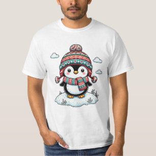 T-shirt Penguin de Noël   Père Noël Penguin