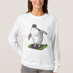 T-shirt Penguin en Snowboardeur avec Snowboard