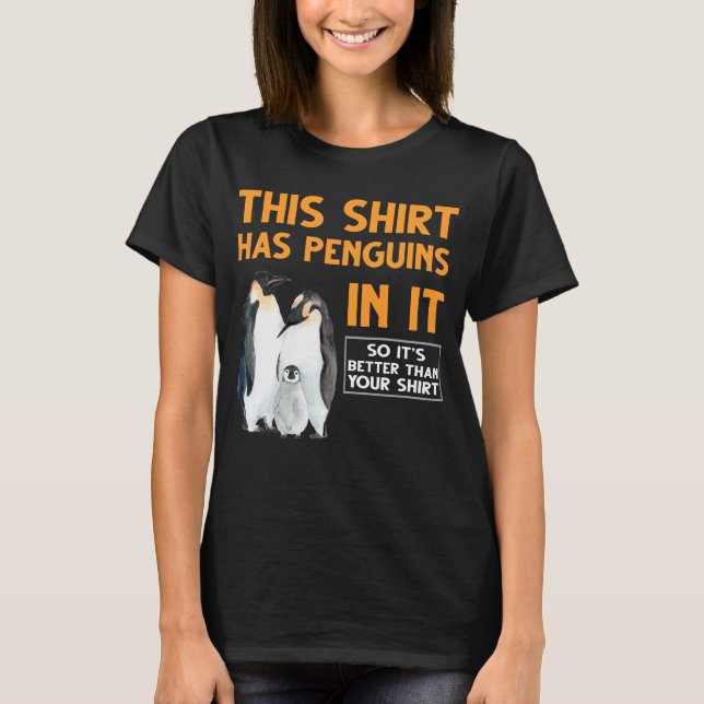 T-shirt Penguin Family Funny Penguins (Devant)