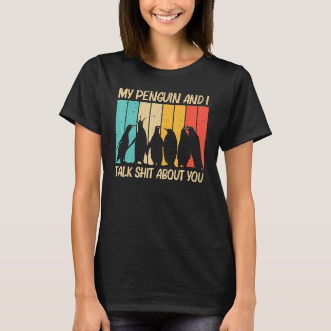 T-shirt Penguin For Men Women Penguins Bird  Animal Retro  (Devant)