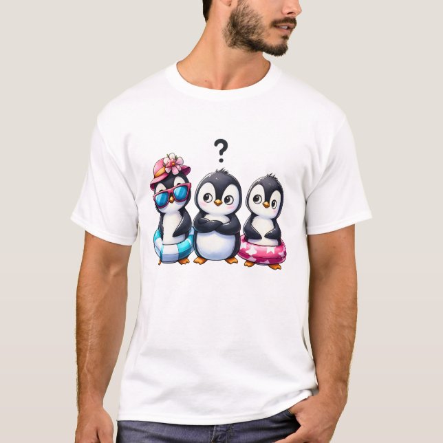 T-shirt Penguin Friends – Adorable Kawaii Penguin (Devant)