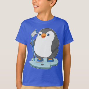 T-shirt Penguin Hockey sur glace bâton de hockey sur glace