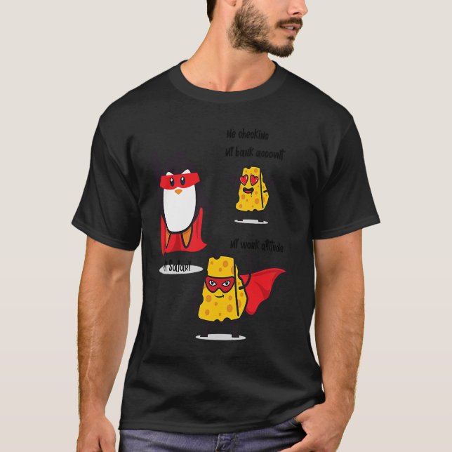 T-shirt penguin penguins  cute bird salary work attitude b (Devant)