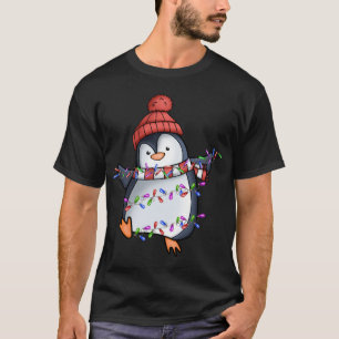 T-shirt Penguin Père Noël éclaire le pyjama de Noël mignon