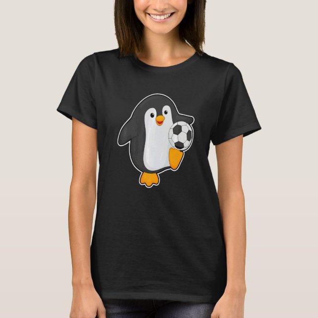 T-shirt Penguin Soccer Soccer player Sports (Devant)
