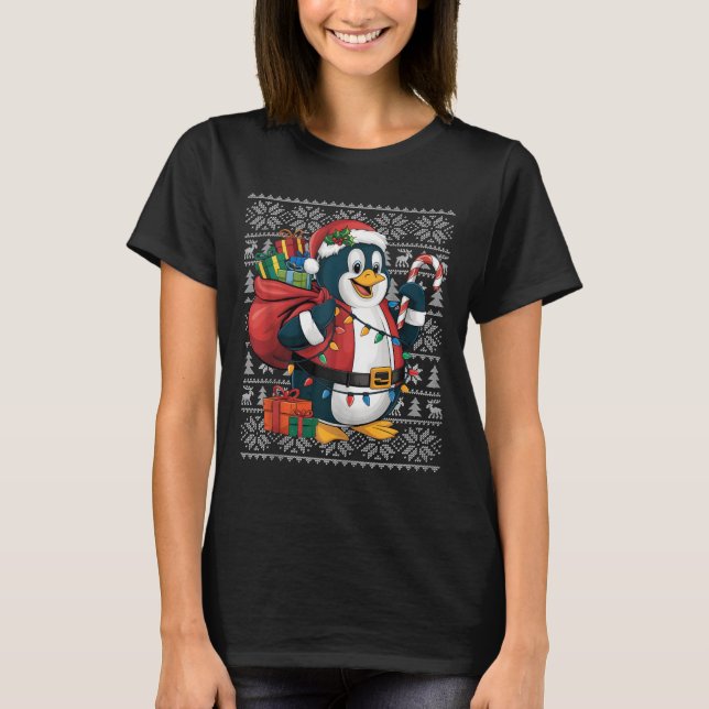 T-shirt Penguin Xmas Sweer Style laide Père Noël Penguin C (Devant)