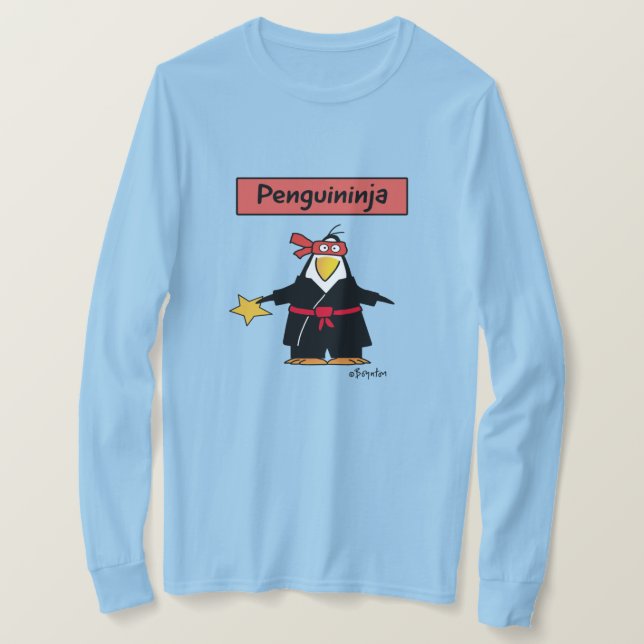 T-shirt PENGUININJA penguin ninja par Sandra Boynton (Design devant)