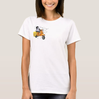 T-shirt PenguinVespaFlowerLines