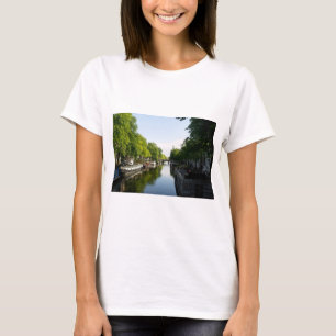 T-shirt Péniches sur le canal Prinsengracht à Amsterdam