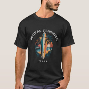 T-shirt Péninsule de Bolivar Texas Hommes Femmes Surf