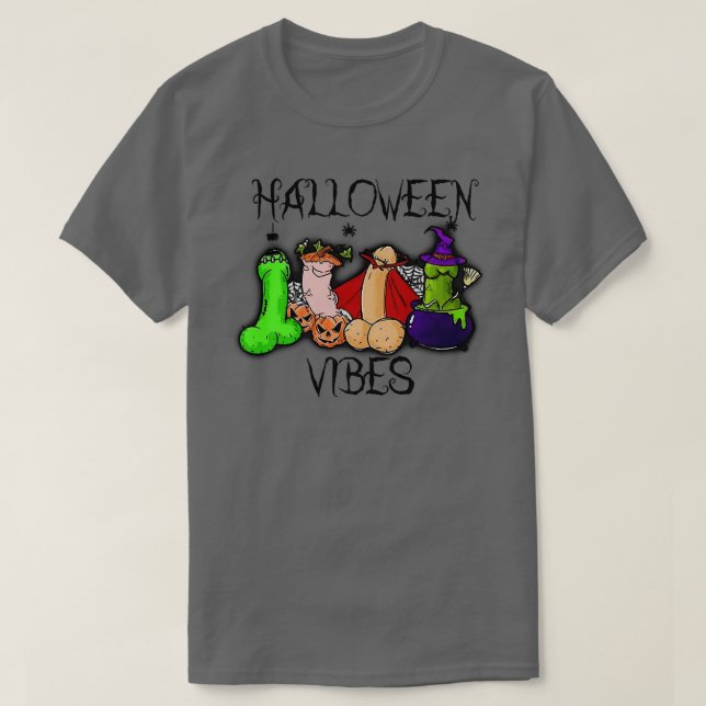 T-shirt Pénit des vignes d'halloween (Design devant)
