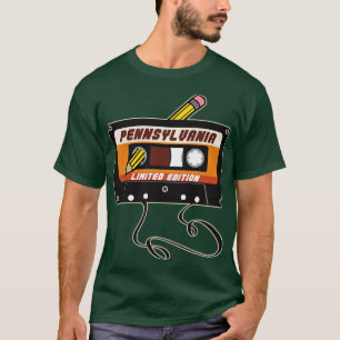 T-shirt Pennsylvania Limited Edition Bande de cassette Vin