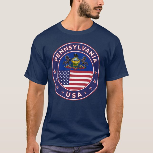 T-shirt Pennsylvania, Pennsylvania t-shirt, (Devant)