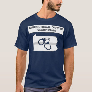 T-shirt Pennsylvanie Agent correctionnel ligne mince gris