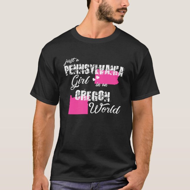 T-shirt Pennsylvanie Juste une fille de Pennsylvanie dans  (Devant)