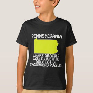 T-shirt Pennsylvanie - Où Dracula vivrait s'il...